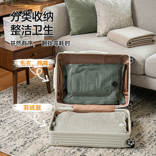 Travel Press-Free Vacuum Compression Bag, Hand-Rolled Vacuum Compression Bag, Moisture-Proof, Insect-Proof, Space-Saving, Thickened Clothing Storage Bag - image 2