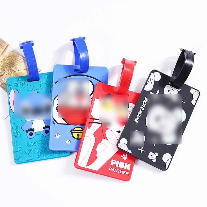 Cross-Border Pvc Luggage Tags in Stock, Anti-Lost Suitcase Tags, Travel Check-In Soft Rubber Boarding Tags, Custom-Made - image 5