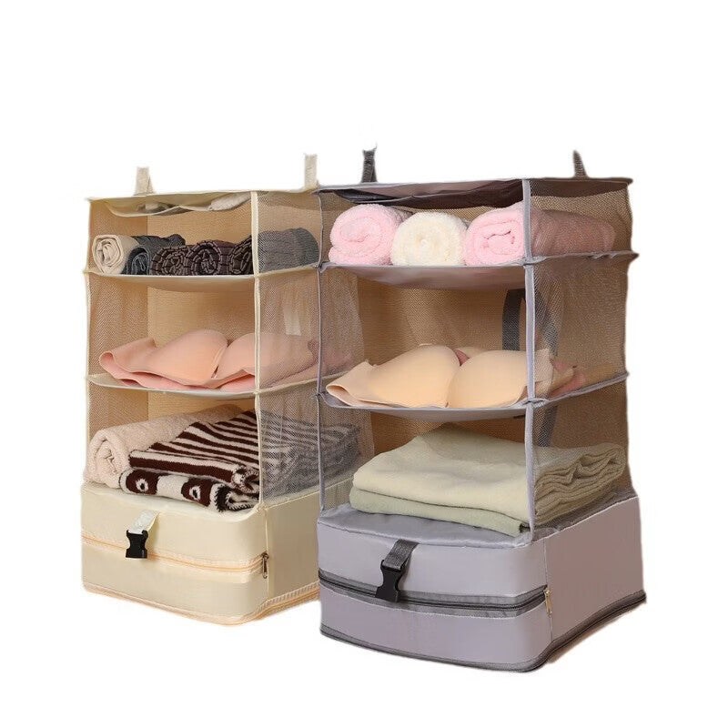 Travel storage bag, dormitory wardrobe hanging multi-functional storage tool, clothing, underwear, socks storage compression bag - image 5