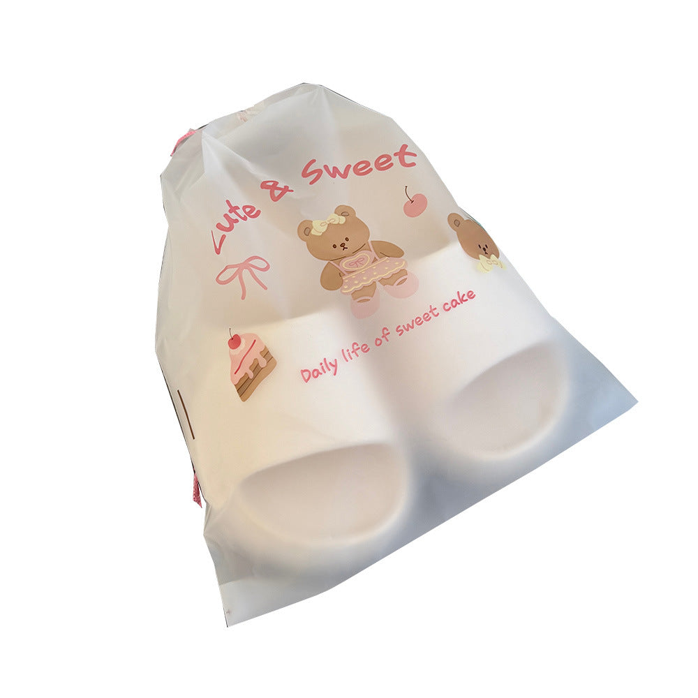 New Style Reusable Shoe Storage Bag, Cute Drawstring Moisture-Proof Dustproof Bag, Convenient Travel Packing Bag - image 5