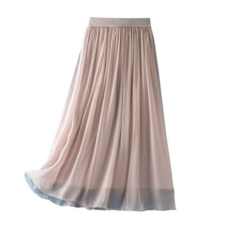 Slimming silk bohemian travel skirt for women, new spring fashion, stylish and high-waisted - image 5
