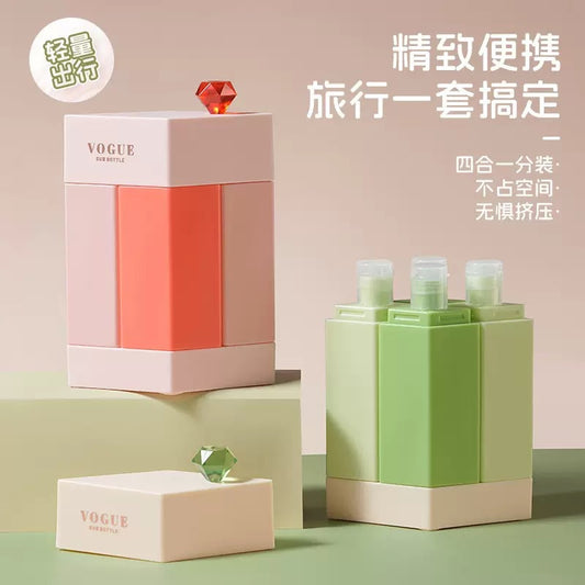 Travel refill bottle, new cross-border four-in-one spray bottle, shampoo and shower gel portable storage bottle, lotion bottle - image 2