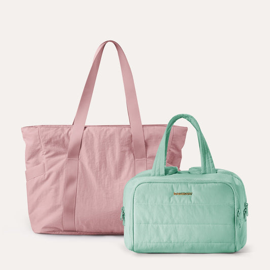 Crush Toiletry Bag & Zora Tote Travel Set