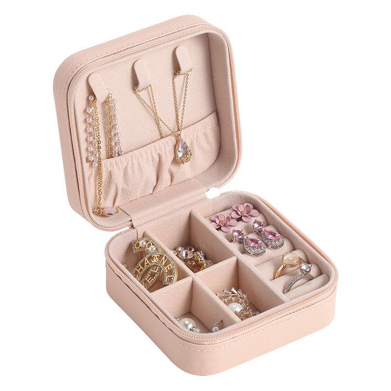 Cross-Border Direct Supply Simple Ins Jewelry Storage Box Travel Portable Storage Earrings Necklace Ring Jewelry Box - image 5