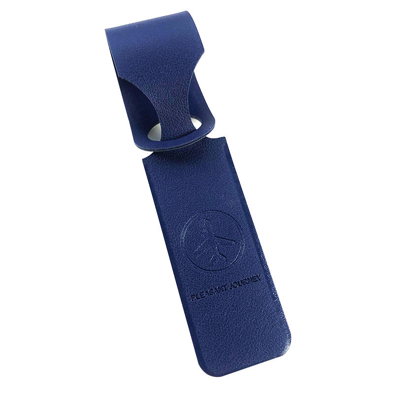 Cross-Border Double-Sided Leather Leather Luggage Tag Comes with Card Paper Straps Conjoined Long Pvc Luggage Tag - image 5