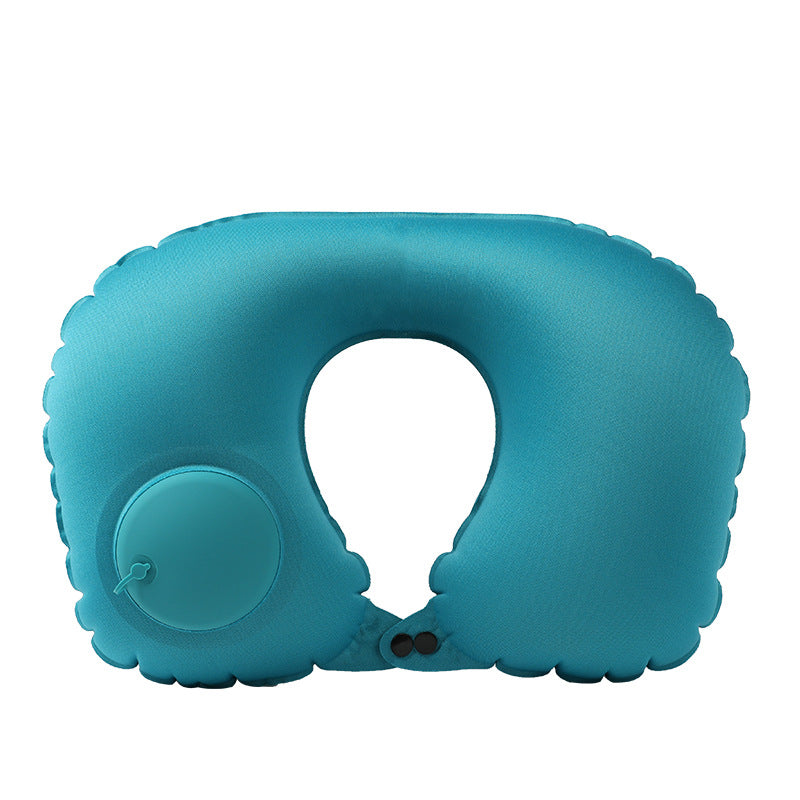 Pressing Inflatable U-shaped Pillow Outdoor Travel Convenient Neck Pillow Camping Inflatable Pillow Travel Sanbao Storage Neck Pillow - image 5