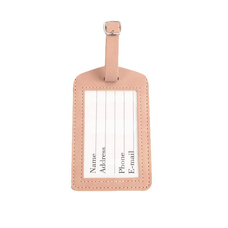 Skin-Feel Pu Suitcase Leather Tag Luggage Tag Boarding Pass Check-In Simple Leather Identification Tag Card Holder - image 5