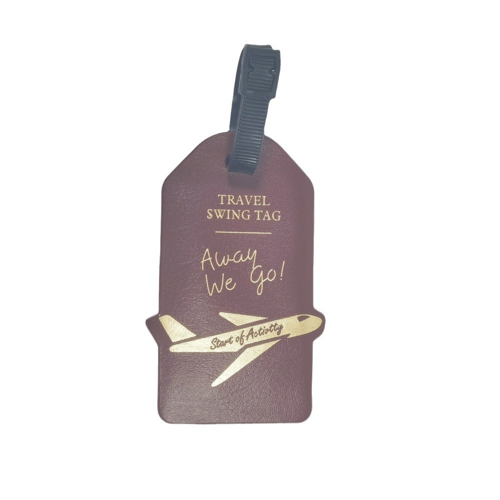Wholesale supply of aircraft imitation leather luggage tag men's and women's suitcases tags check business cards package pendants boarding passes - image 5