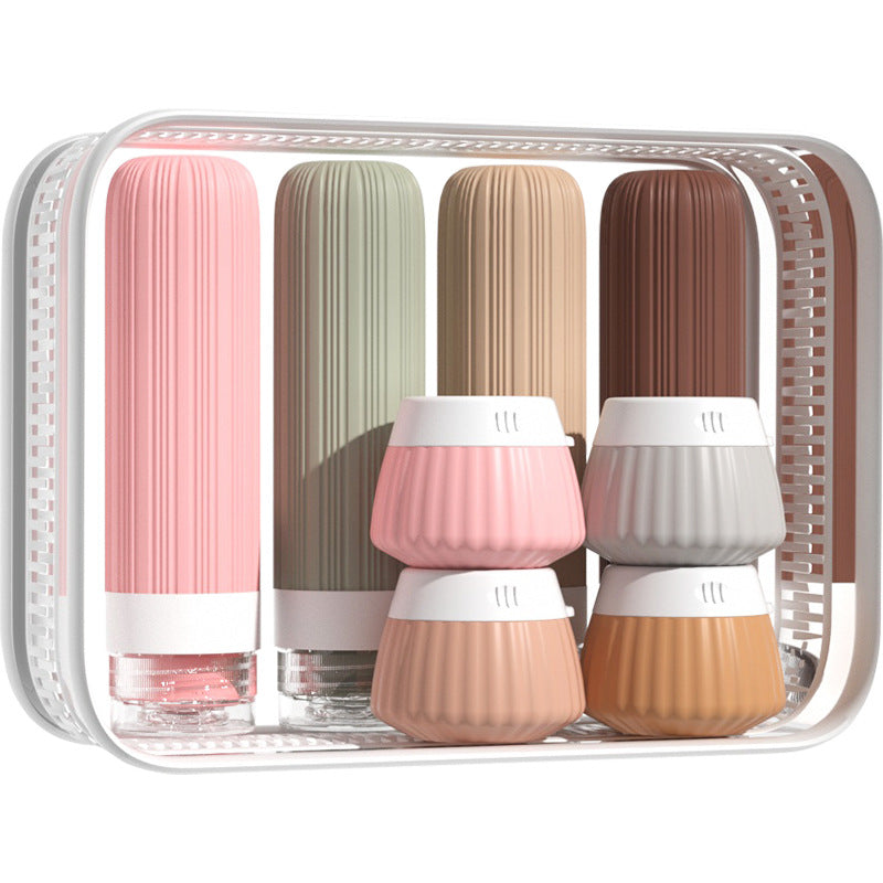 Travel Leak-proof Silicone Bottling suit Multi-color Outdoor Travel Eight-in-one Silicone Bottling suit - image 5