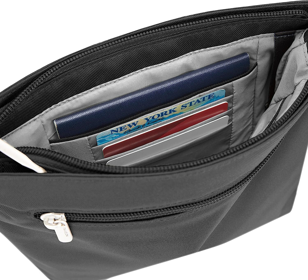 Travelon Anti-Theft Classic Mini Shoulder Bag, Black, One Size, 8.5 x 8.5 x 2