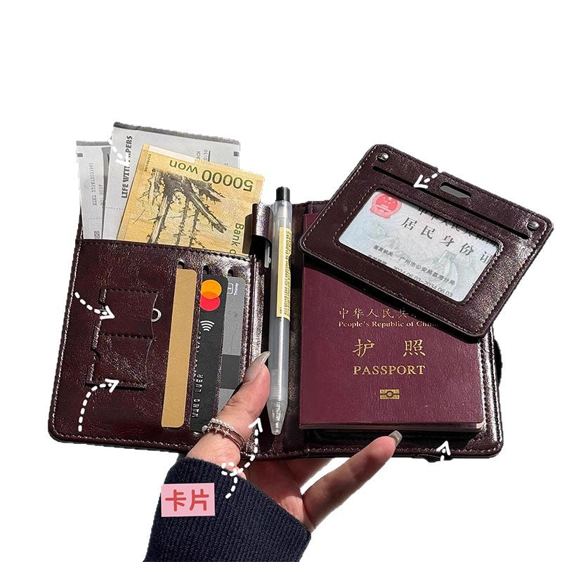 Passport Holder New Model Multifunctional Storage Card Holder All-In-One for International Travel Men and Women Passport Bag Ticket Holder Document Organizer - image 5