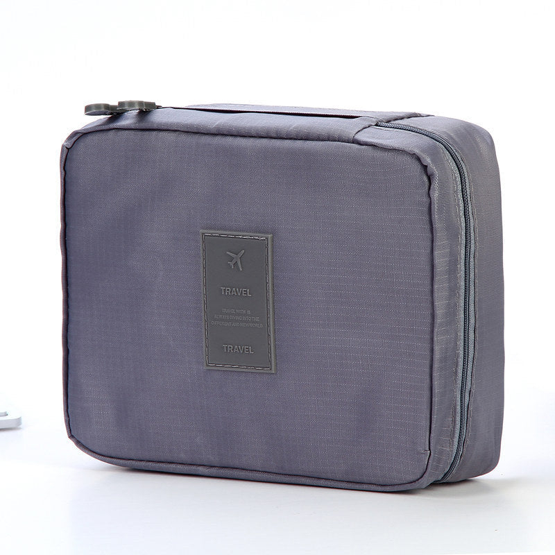 Waterproof Travel Makeup Bag | Portable Toiletry Organizer with Multi-Pocket Divider