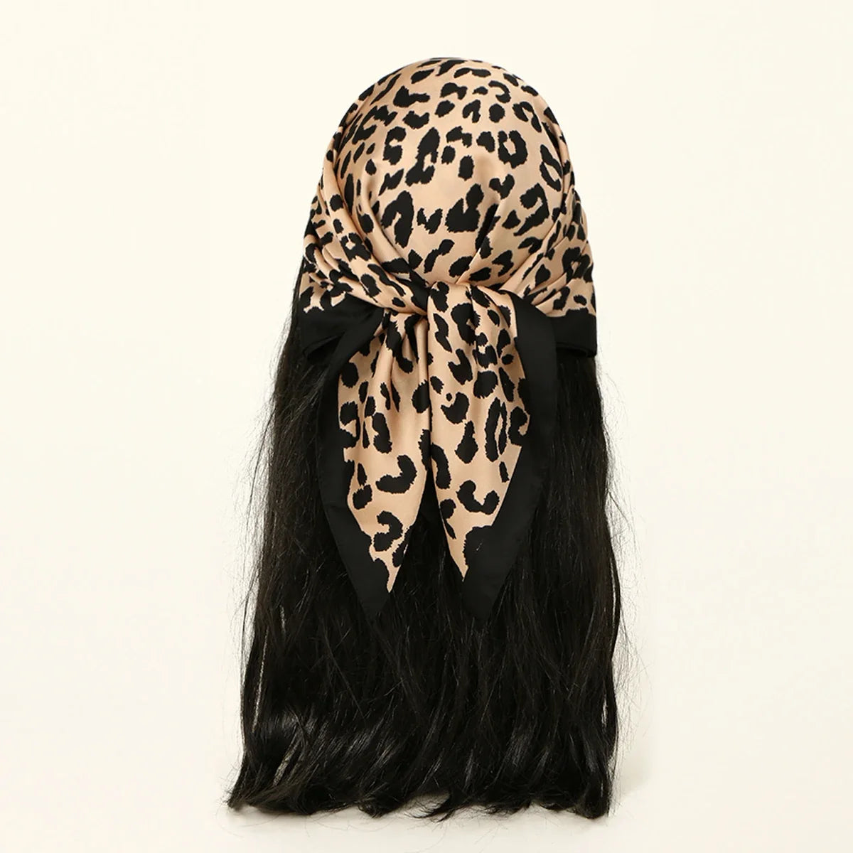 Leopard Print Square Scarf; Elegant, Versatile & Effortlessly Stylish
