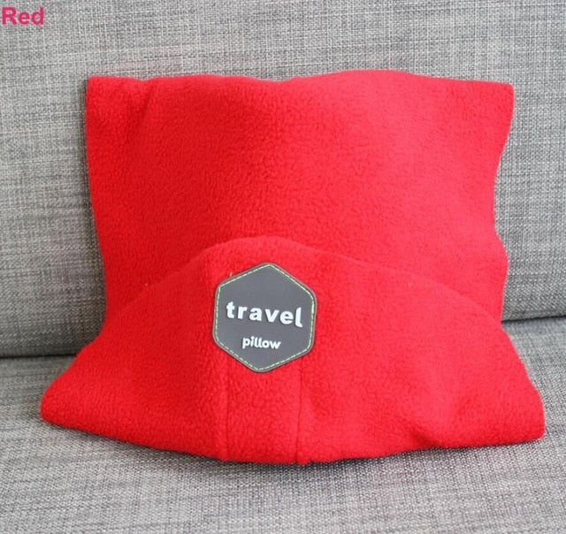 FREE SHIPPING Super soft neck support cotton polyester travel pillow scarf for men and ladies
