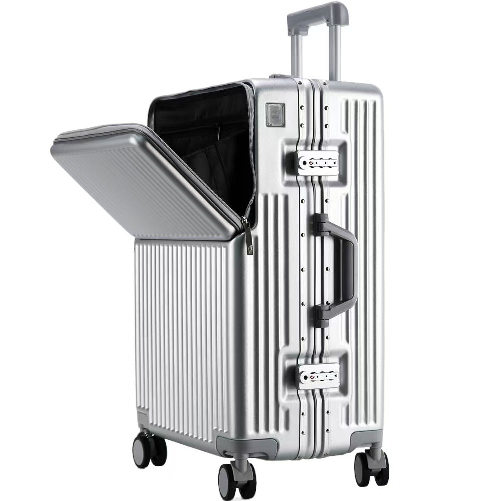 Suitcase Travel Luggage Trolley Front-Opening Large Capacity Aluminum Frame…