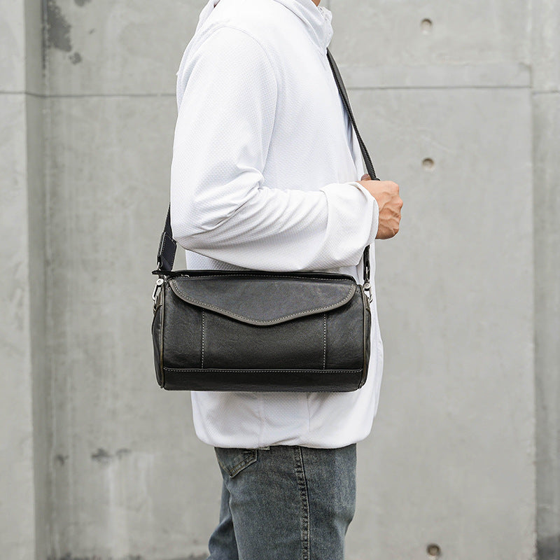 Vintage Leather Travel Crossbody Bag