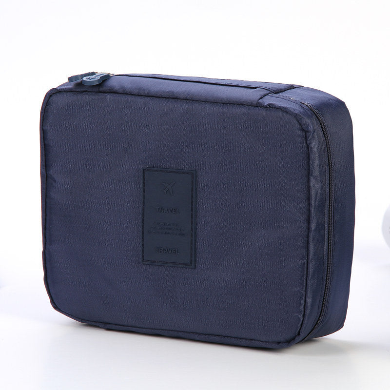 Waterproof Travel Makeup Bag | Portable Toiletry Organizer with Multi-Pocket Divider