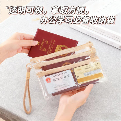 Document Storage Bag, Household Registration Book Protective Cover, Card Holder, Boarding Pass, Carry-On Travel Passport Holder Storage Bag - image 1