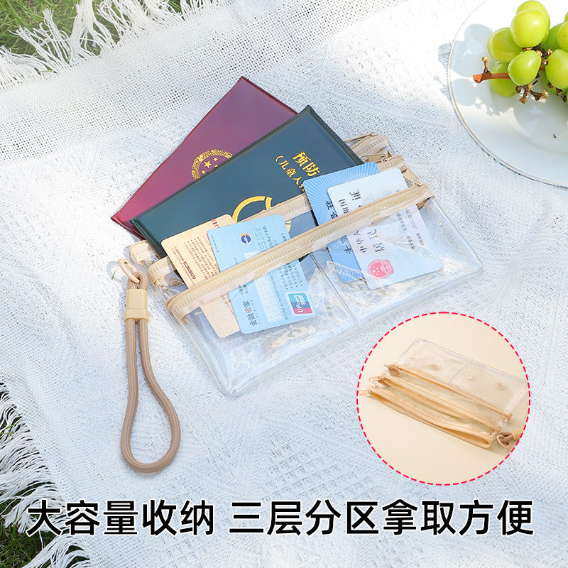 Document Storage Bag, Household Registration Book Protective Cover, Card Holder, Boarding Pass, Carry-On Travel Passport Holder Storage Bag - image 3