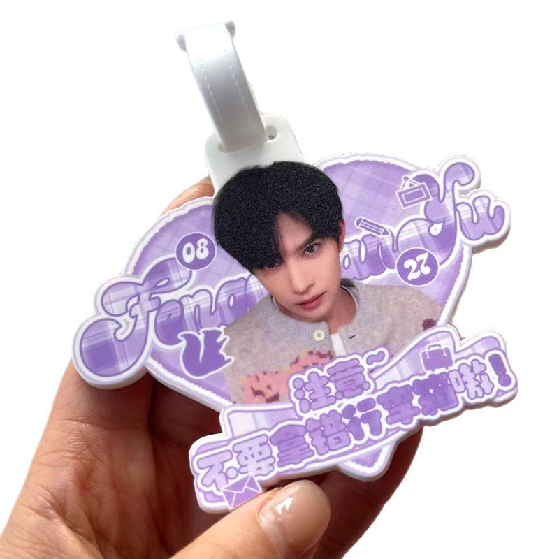 Printed Celebrity Pvc Soft Rubber Luggage Tag Cartoon Boarding Pass Creative Luggage Tag Identification Tag Backpack Pendant - image 5