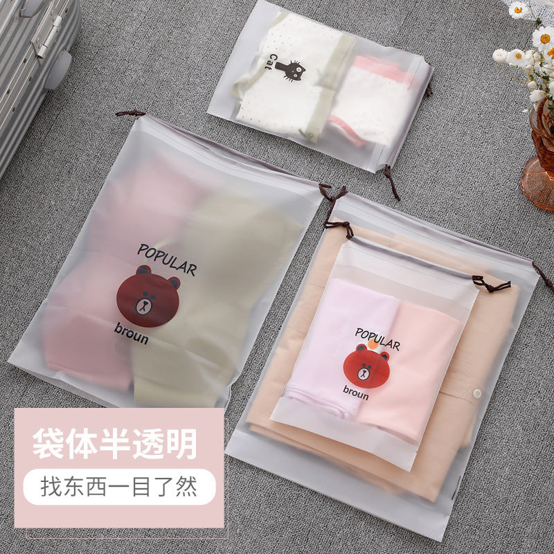 Bear-Shaped Shoe Storage Bag, Dustproof and Moisture-Proof Drawstring Pouch, Student Dormitory Shoe Organizer, Travel Bag - image 2
