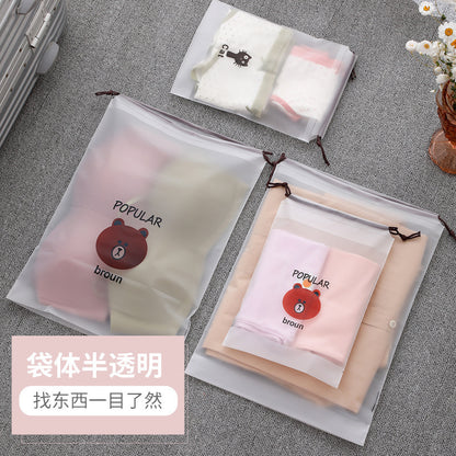 Bear-Shaped Shoe Storage Bag, Dustproof and Moisture-Proof Drawstring Pouch, Student Dormitory Shoe Organizer, Travel Bag - image 2