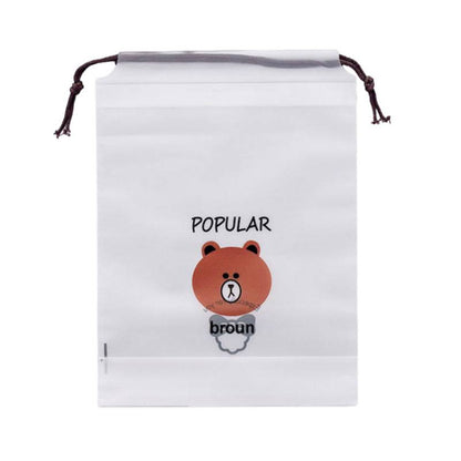 Bear-Shaped Shoe Storage Bag, Dustproof and Moisture-Proof Drawstring Pouch, Student Dormitory Shoe Organizer, Travel Bag - image 5