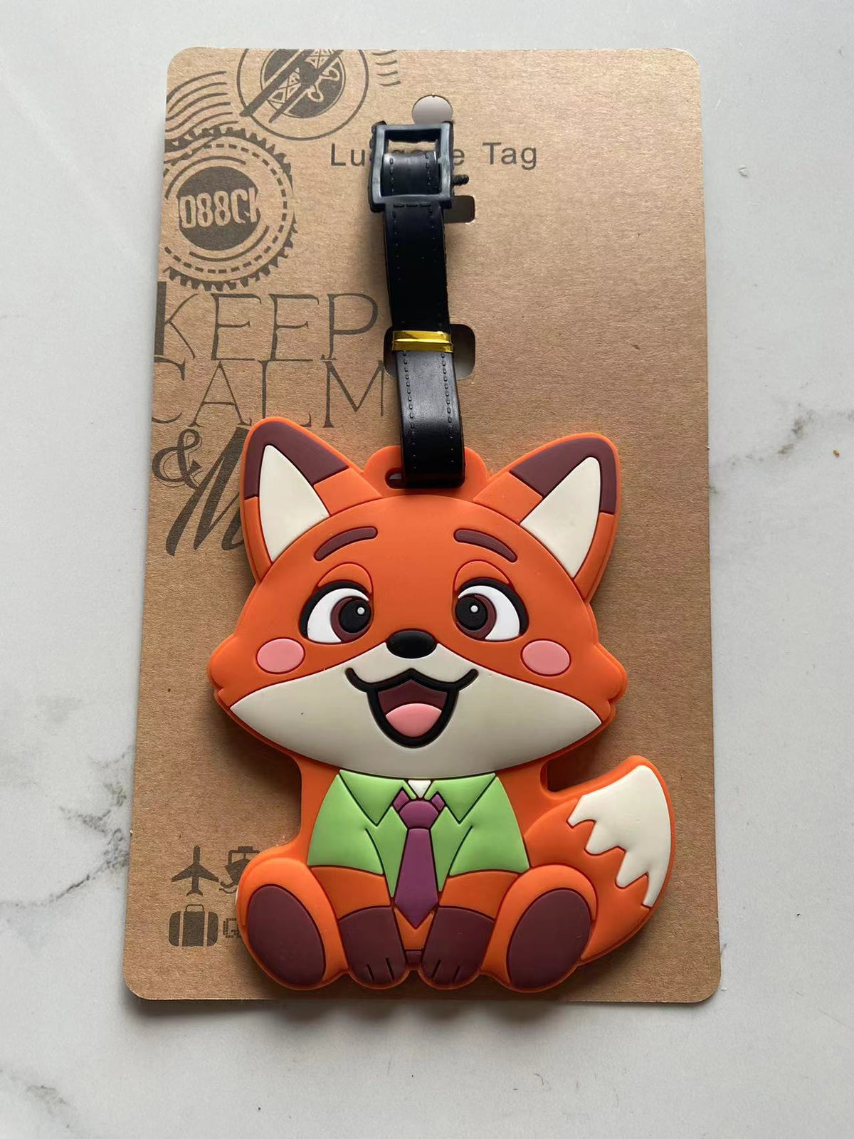 Cute Fox and Rabbit Luggage Tags, Animal-Themed Travel Luggage Tags for Couples, Boarding Passes - image 3