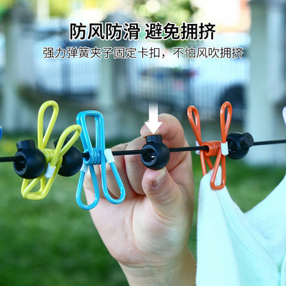 Thickened Clothesline for Outdoor Travel, Dormitory Indoor and Outdoor Use, No-Drill Windproof and Non-Slip Clothesline for Drying Quilts - image 4
