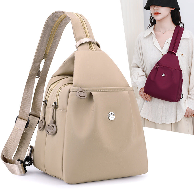 2026 New Style Women's Backpack, Simple and Versatile, Anti-Theft, Fashionable Chest Bag, Multi-Functional Work Clothing and Travel Shoulder Bag - image 2