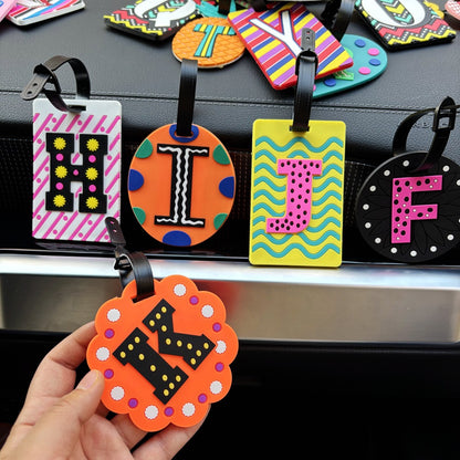 Cross-Border Letter Pvc Luggage Tags Suitcase Trolley Case Strap Labels Boarding Travel Bag Checked Baggage Anti-Lost Tags - image 3