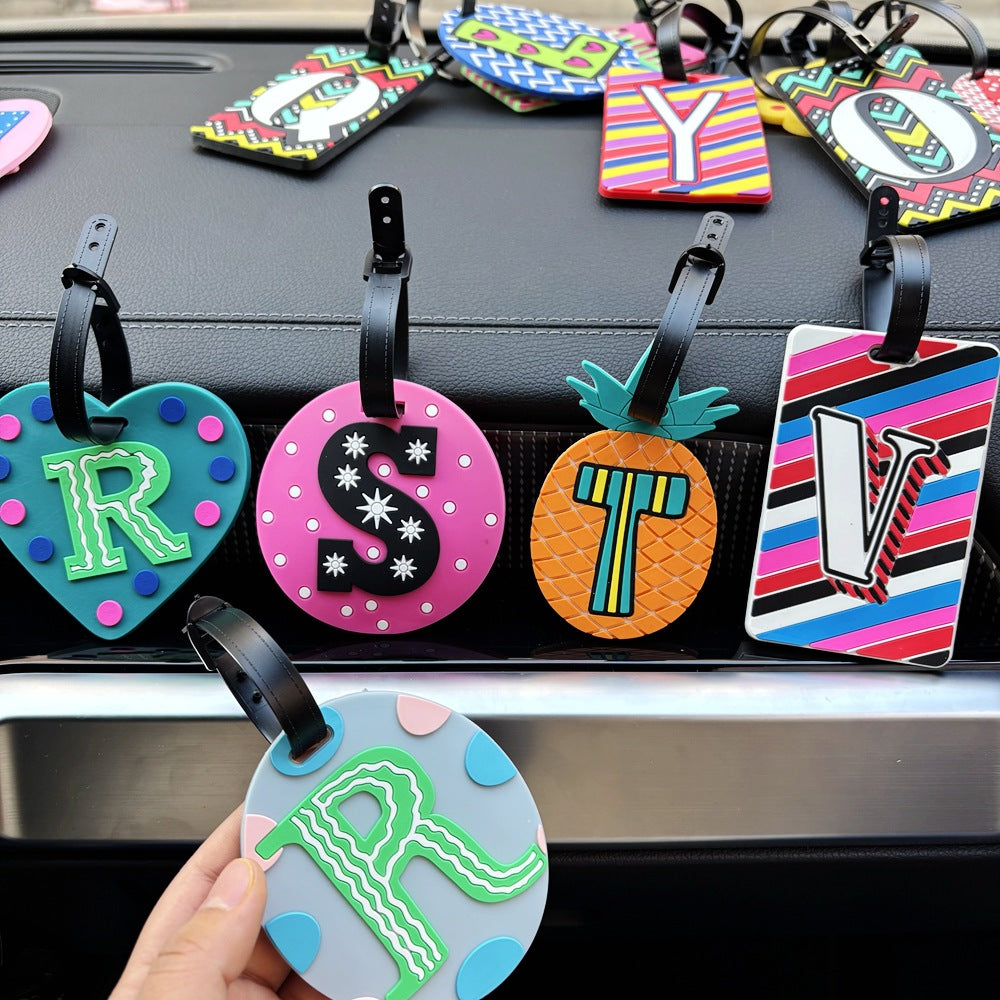 Cross-Border Letter Pvc Luggage Tags Suitcase Trolley Case Strap Labels Boarding Travel Bag Checked Baggage Anti-Lost Tags - image 4