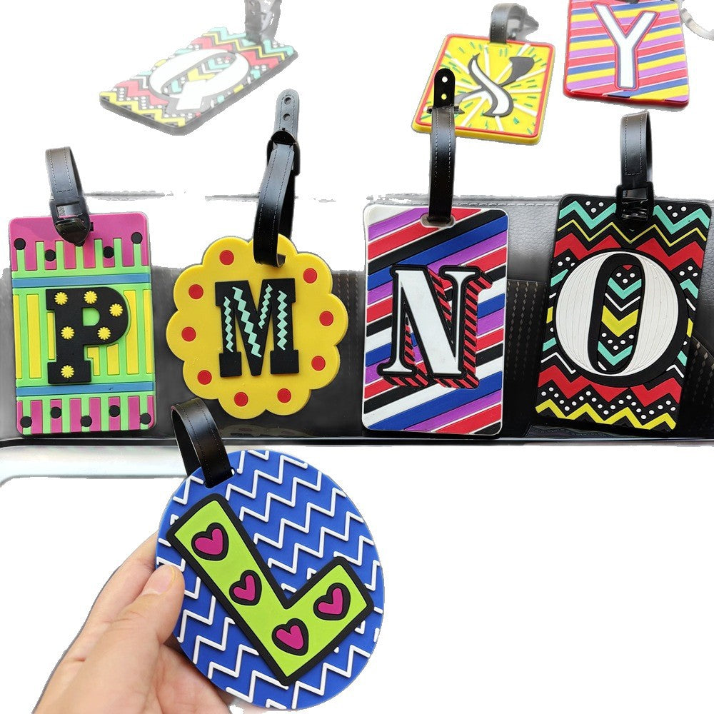 Cross-Border Letter Pvc Luggage Tags Suitcase Trolley Case Strap Labels Boarding Travel Bag Checked Baggage Anti-Lost Tags - image 5
