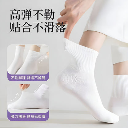 Disposable Socks for Travel, No-Wash Socks for Men, Spring and Summer Anti-Odor Mid-Calf Socks for Women, Short Socks for Business Trips and Students - image 3