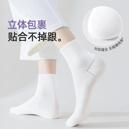 Disposable Socks for Travel, No-Wash Socks for Men, Spring and Summer Anti-Odor Mid-Calf Socks for Women, Short Socks for Business Trips and Students - image 4