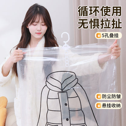 Factory Direct Sale Five-Hook Wardrobe Hook-Type Vacuum Compression Bag for down Jackets, Sweaters, Coats, Dust-Proof and Moisture-Proof - image 3