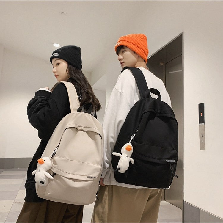Backpack for Men, Simple Large-Capacity Travel Backpack for Women, Casual Japanese-Style School Bag for Junior High School Students, High School Students, and College Students - image 1