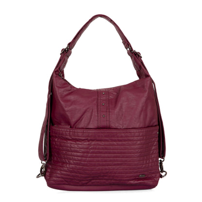 Quilted Convertible Hobo Bag