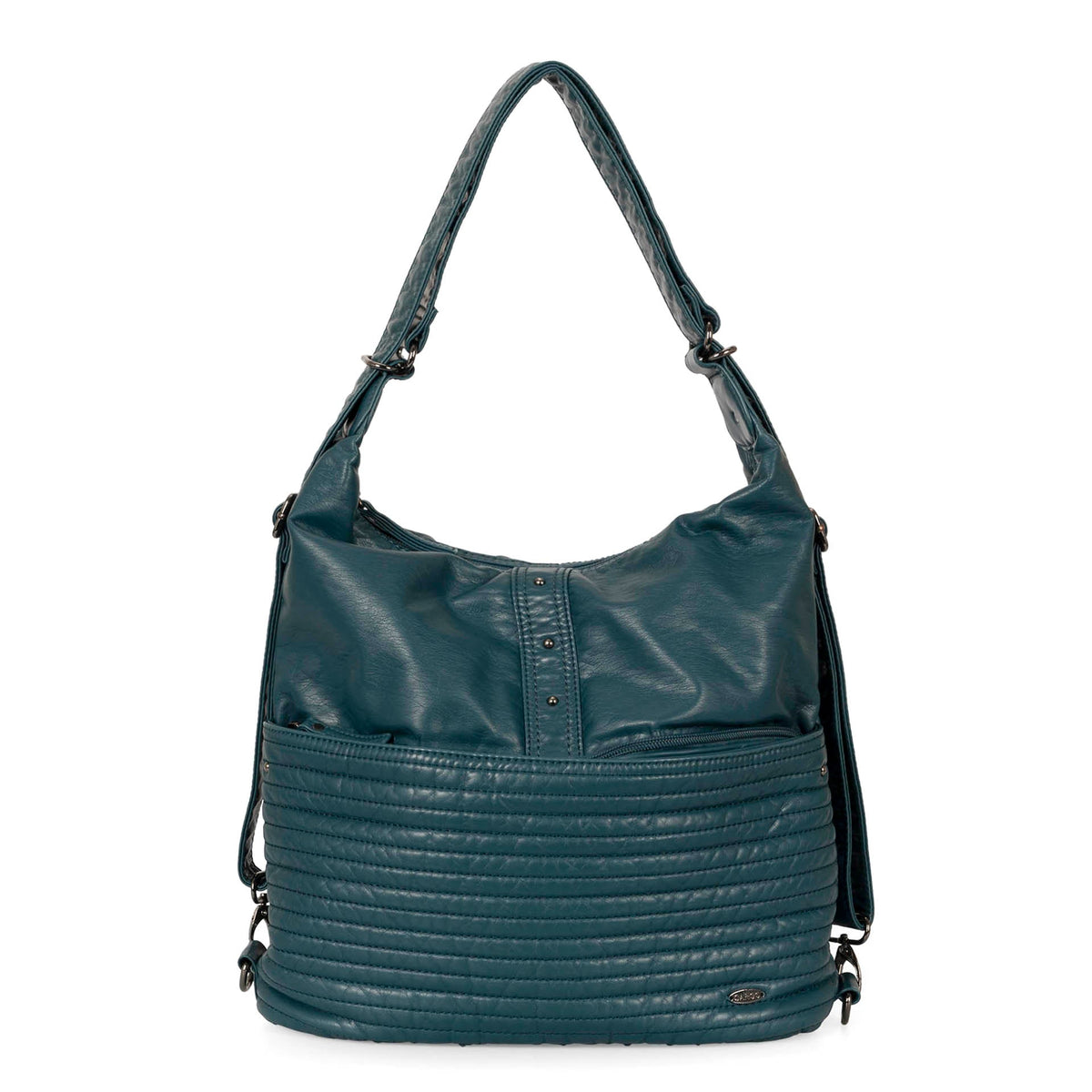 Quilted Convertible Hobo Bag