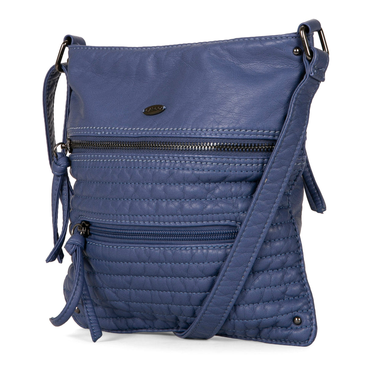 Quilted Multi Zip Crossbody