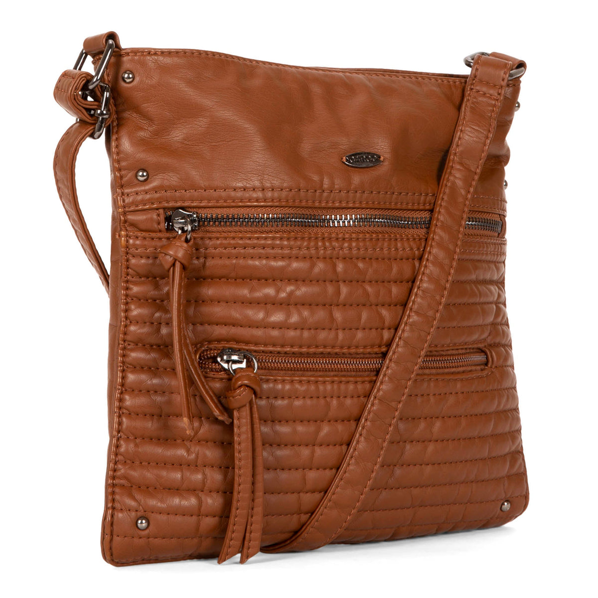 Quilted Multi Zip Crossbody