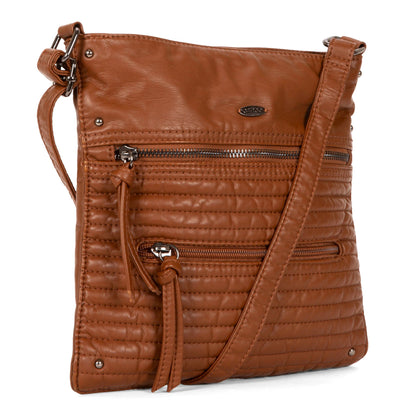 Quilted Multi Zip Crossbody