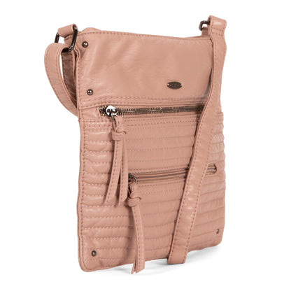 Quilted Multi Zip Crossbody