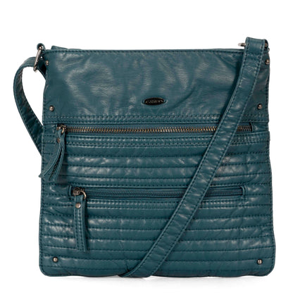 Quilted Multi Zip Crossbody