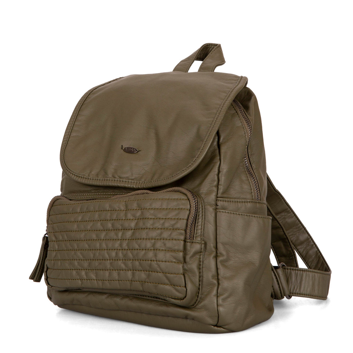 Quilted Front Flap Backpack