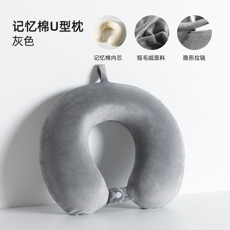 Memory Foam U-Shaped Pillow Gift Custom Logo in Stock Neck Pillow Aviation Pillow Office Nap Pillow Neck Protection U-Shaped Pillow - image 1