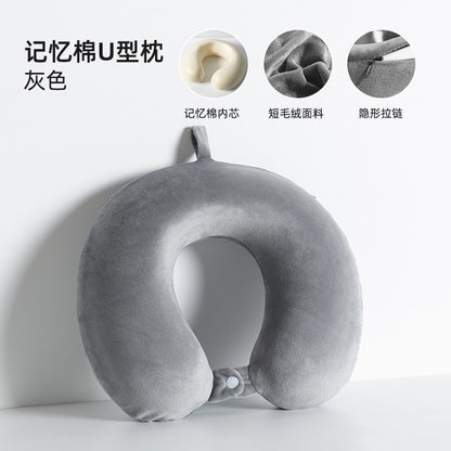 Memory Foam U-Shaped Pillow Gift Custom Logo in Stock Neck Pillow Aviation Pillow Office Nap Pillow Neck Protection U-Shaped Pillow - image 1