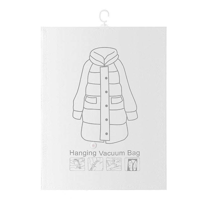 Vacuum Hanging Garment Bag with Hook, Compression Bag for down Jackets, Clothing Storage Bag with Side Zipper, Vacuum Compression Storage Bag - image 5