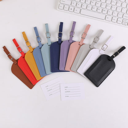 Cross-Border In-Stock Thickened Pu Leather Boarding Pass Travel Tag with Horizontal and Vertical Flip Cover, Includes Card Paper Lining and Signature Paper, Luggage Tag - image 3
