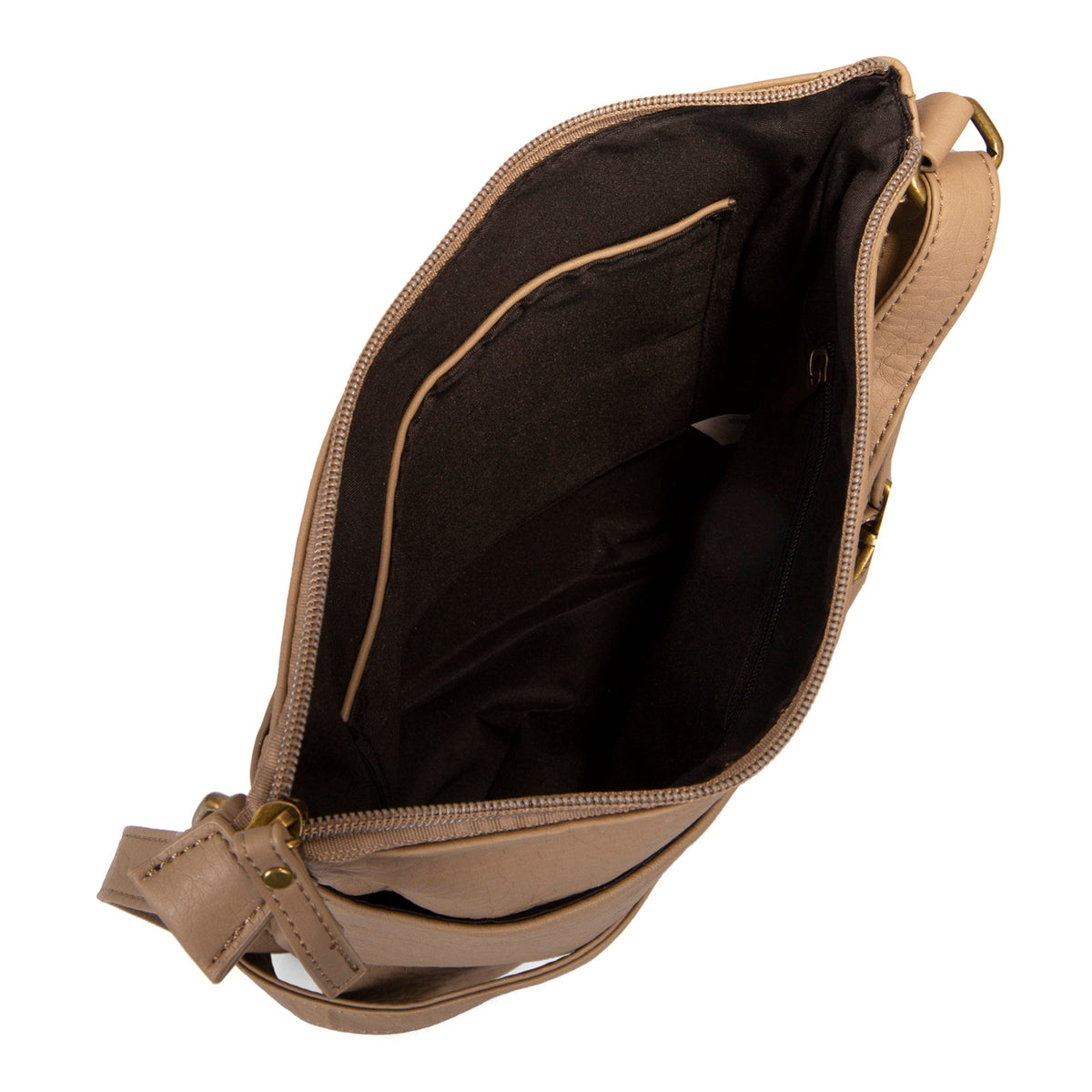 Pebbled N/S Crossbody Bag